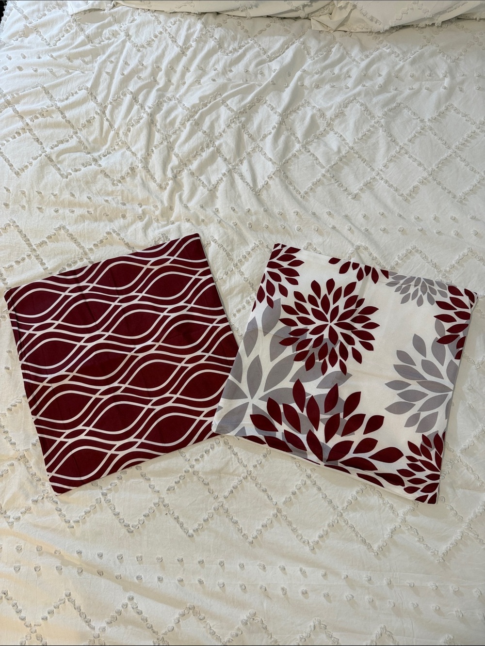 Brown and Cream Decorative Pillow Covers - Set of 2 nwot